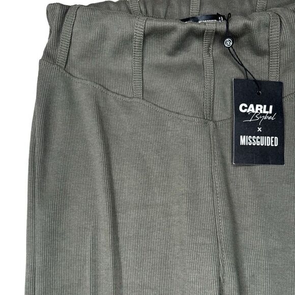 NWT MISSGUIDED x Carly Bybel Rib corset high waist legging size 8 - Picture 8 of 11